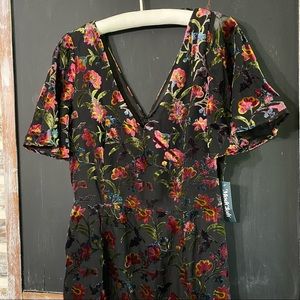 Modcloth Velvet Floral Maxi Dress size 14 New!